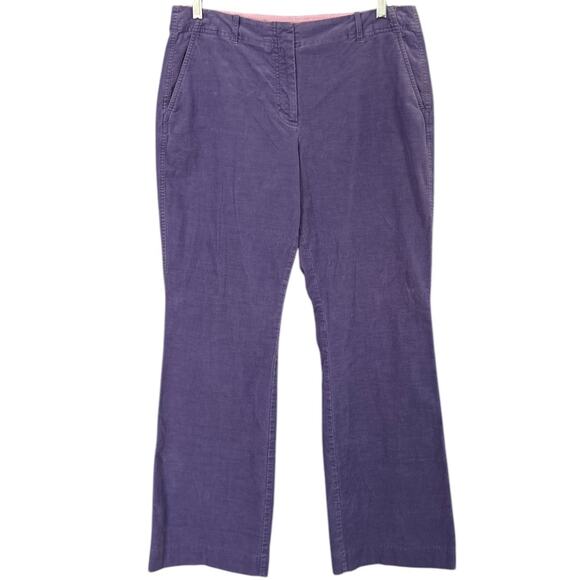 Lands’ End Woman's Micro Corduroy Boot-Cut Pant Size 14 Purple Classic Soft - Picture 1 of 8